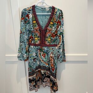 Akemi + Kin Boho Floral V-Neck Dress